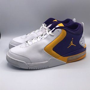 Jordan Big Fund Lakers White University Gold